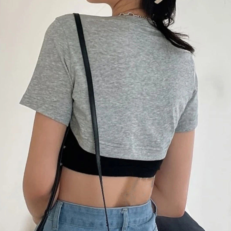 Sexy crop top t shirt