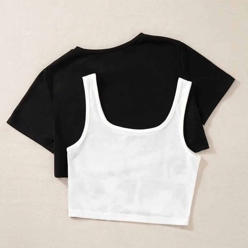 High Low Hem Crop Tee