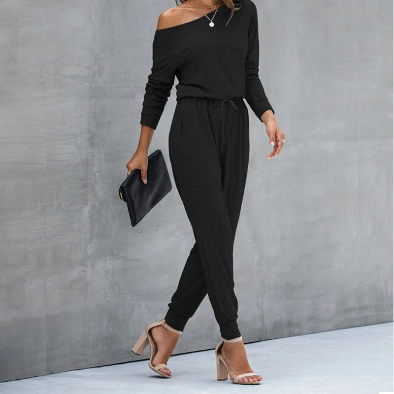 Knot Waist Solid Jumpsuit