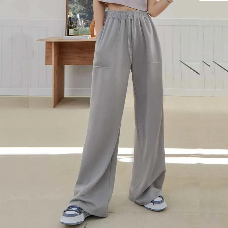 Drawstring Waist Slant Pocket Sweatpants