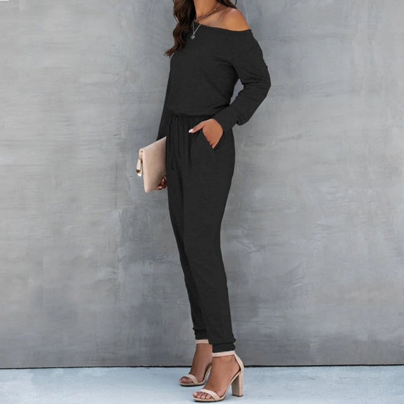 Knot Waist Solid Jumpsuit