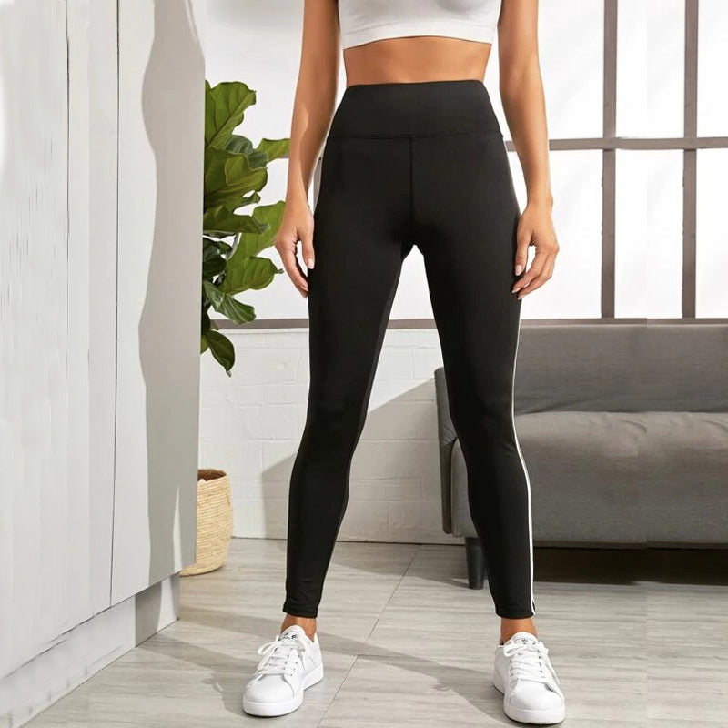 High Waist Side Striped Sports Leggings