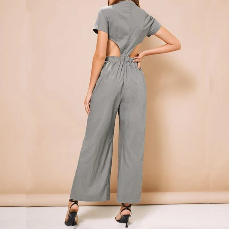 Cut Out Split Thigh Jumpsuit