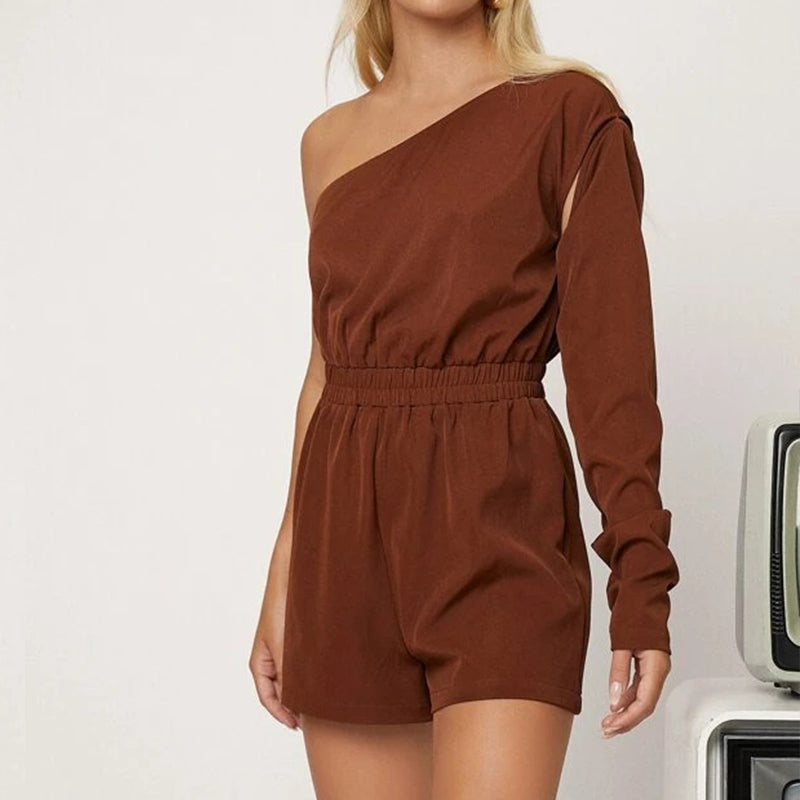 Asymmetrical One Neck Cut Out Jumpsuit