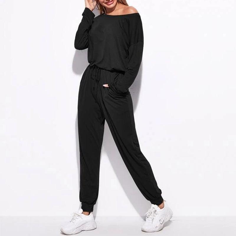 Drop Shoulder Knot Front Jumpsuit