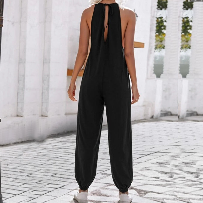 Keyhole Back Cami Jumpsuit