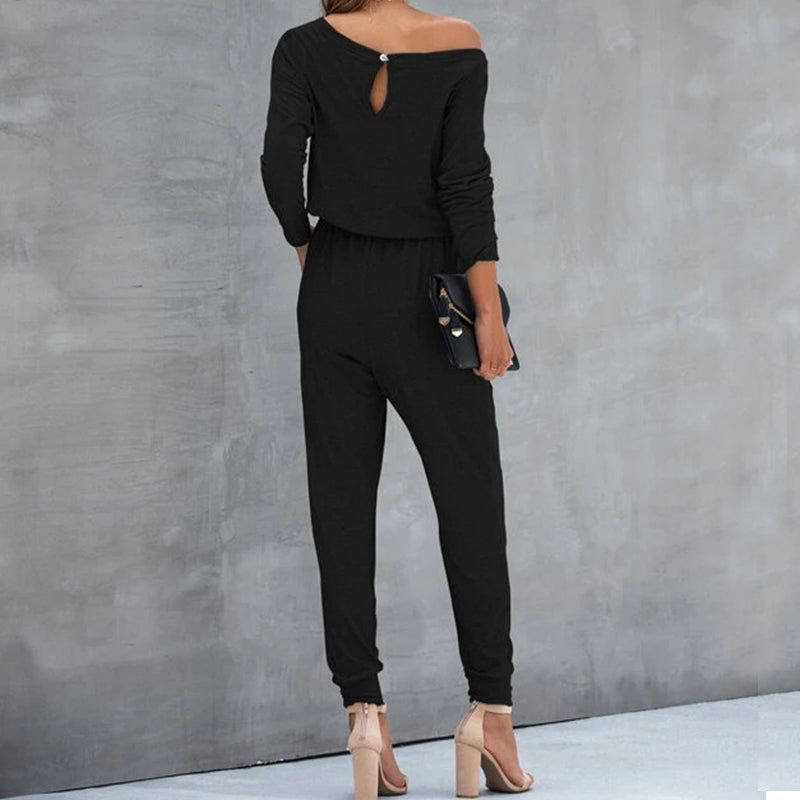 Knot Waist Solid Jumpsuit