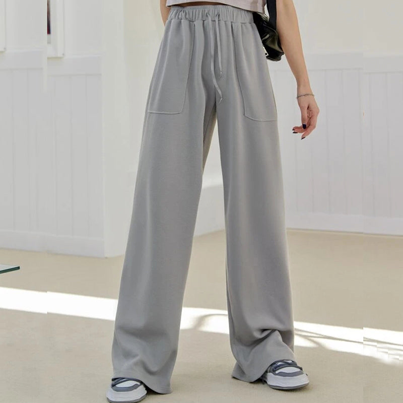 Drawstring Waist Slant Pocket Sweatpants