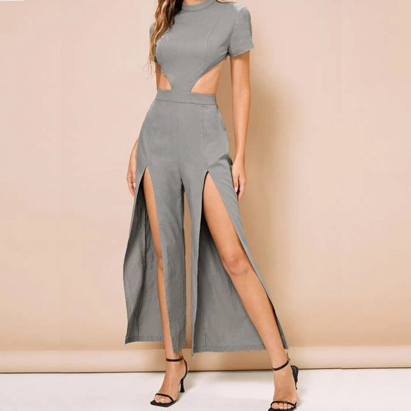 Cut Out Split Thigh Jumpsuit