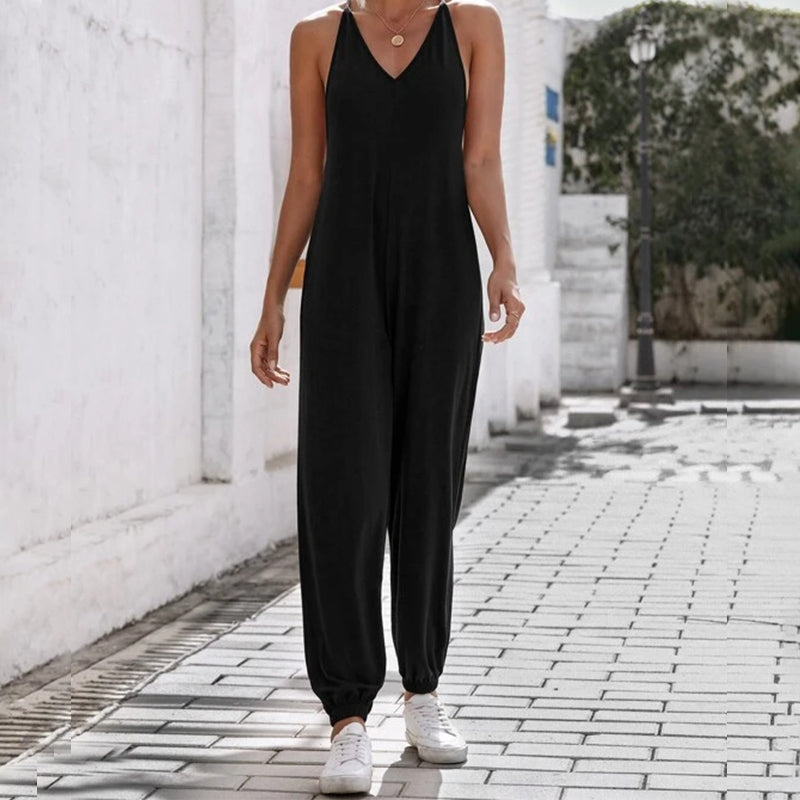 Keyhole Back Cami Jumpsuit