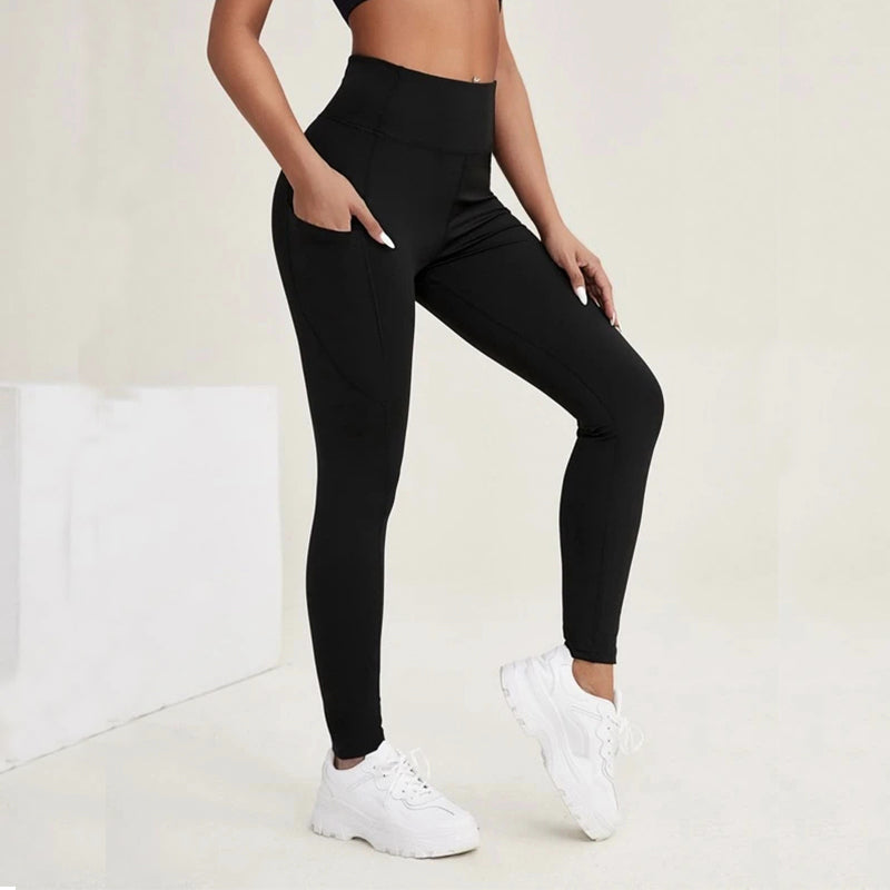 Breathable Softness High Stretch Sports Leggings With Phone Pocket